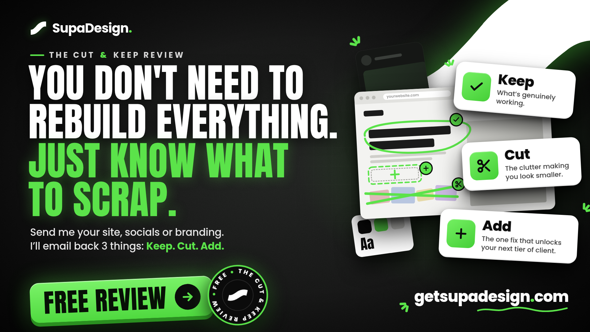 The Cut & Keep Review — send your site, socials or branding for an outside view