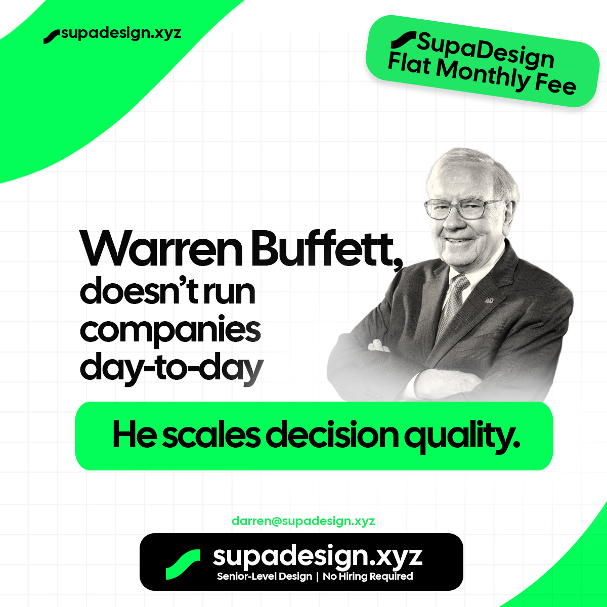 Warren Buffett — Quote graphic